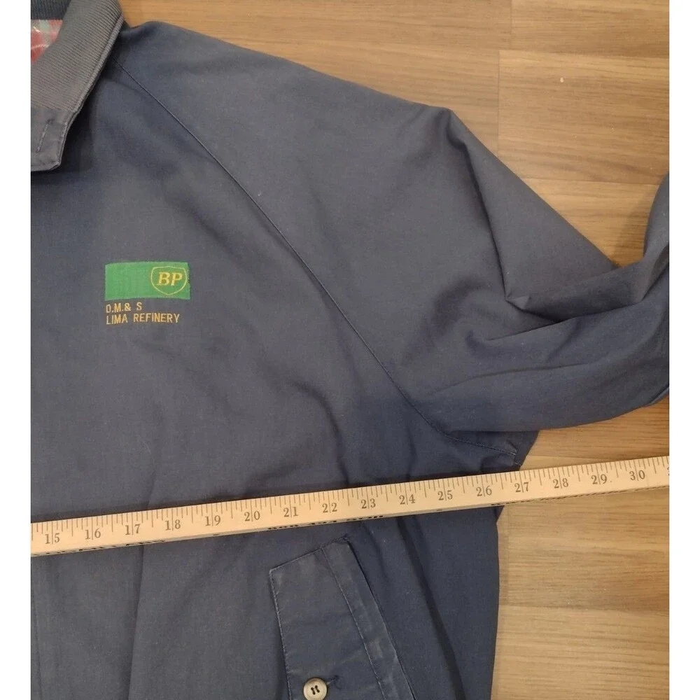 Vintage BP British Petroleum Work Jacket XXL Durable Workwear Lima Refinery